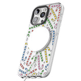 iPhone 16 Pro Max Colourful Stars & Candy Canes Black Impact Phone Case