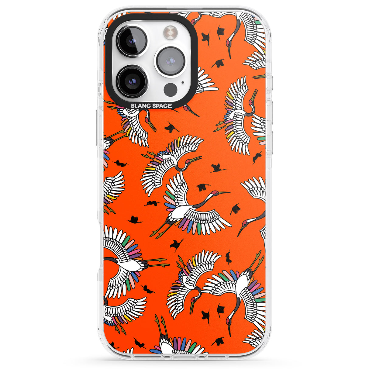 Colourful Crane Pattern (Orange)