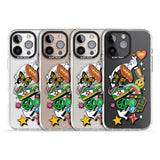 iPhone 16 Pro Max Nostalgic Sticker Collage Black Impact Phone Case