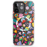 iPhone 16 Pro Max Retro Carnival Shapes Black Impact Phone Case