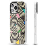 iPhone 16 Pro Max Multicolour Optic Waves Black Impact Phone Case