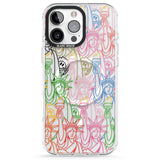 iPhone 16 Pro Max Multicolour Liberty Line Pattern Black Impact Phone Case