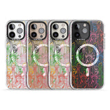 iPhone 16 Pro Max Multicolour Liberty Line Pattern Black Impact Phone Case