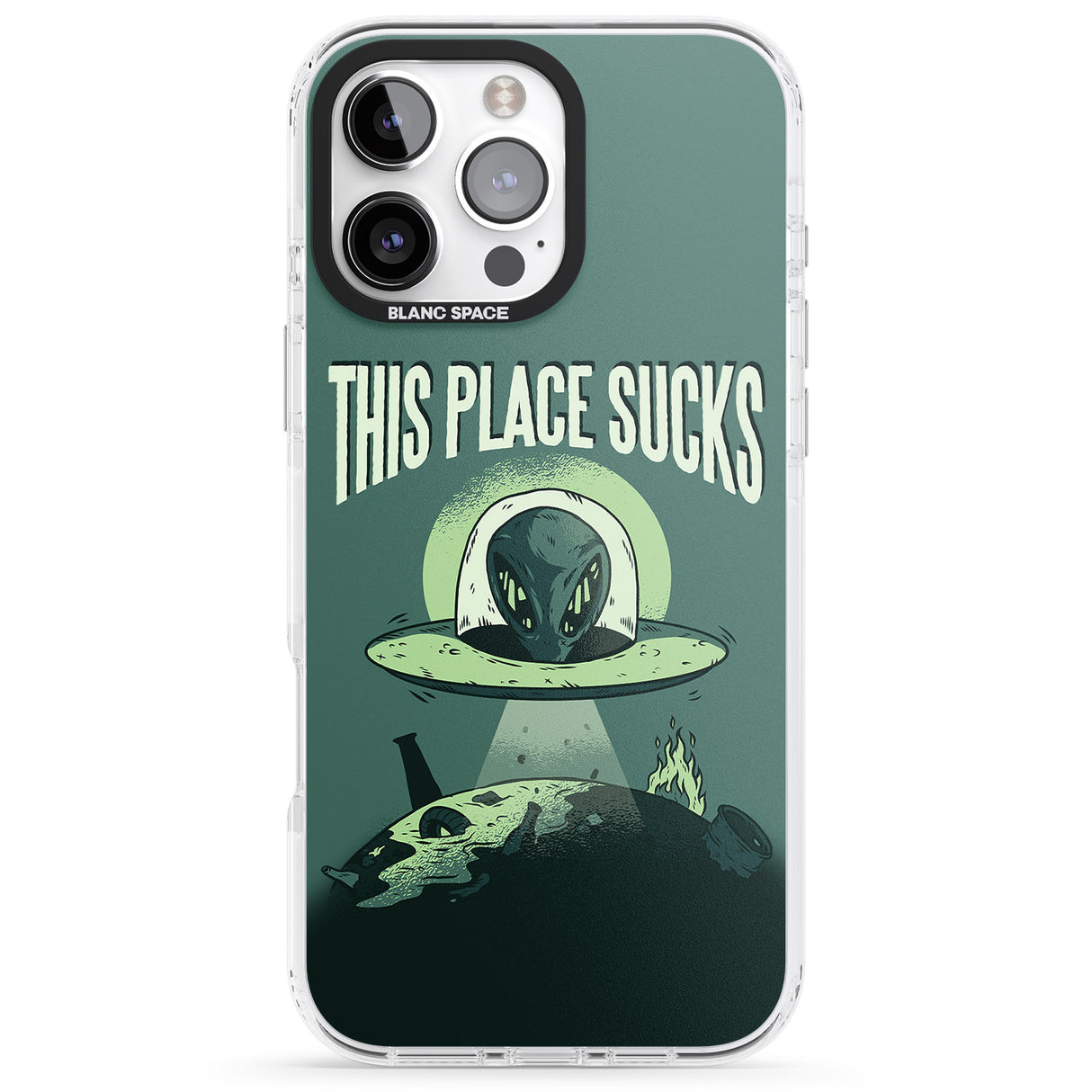 iPhone 16 Pro Max EARTH SUCKS Black Impact Phone Case