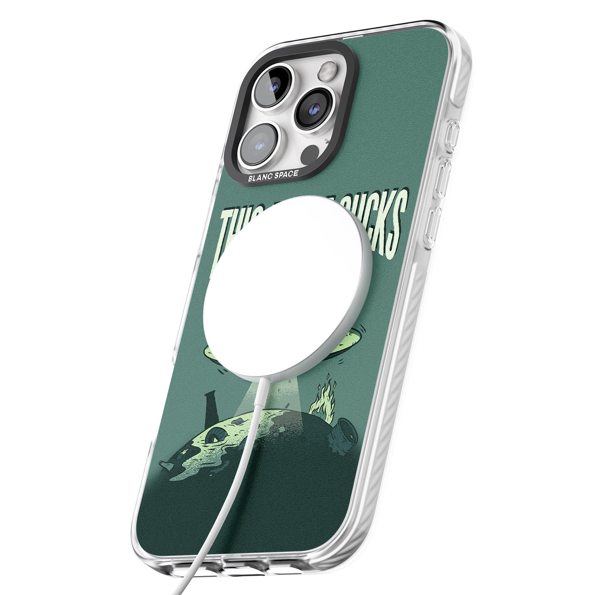 iPhone 16 Pro Max EARTH SUCKS Black Impact Phone Case