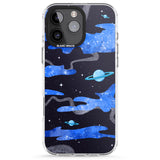 iPhone 16 Pro Max Blue Galaxy Black Impact Phone Case