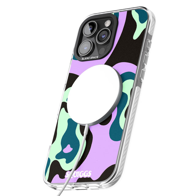 iPhone 16 Pro Max Purple River Black Impact Phone Case