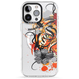 iPhone 16 Pro Max Sugar Skull Tiger Black Impact Phone Case