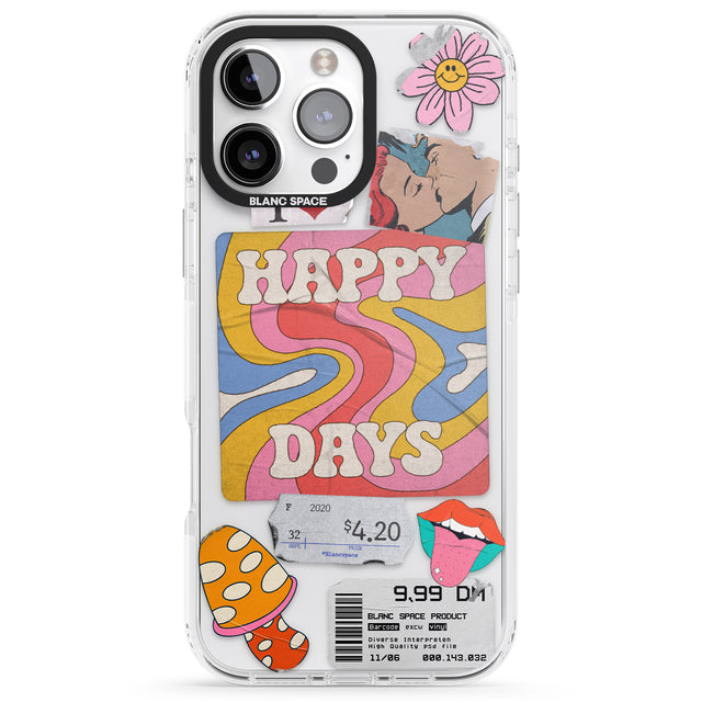 iPhone 16 Pro Max Groovy Trip Black Impact Phone Case