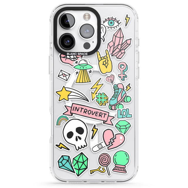 iPhone 16 Pro Max Introvert Sticker Black Impact Phone Case