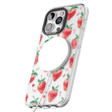 iPhone 16 Pro Max Strawberry Watercolour Black Impact Phone Case