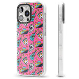 iPhone 16 Pro Max Pink Day of The Dead Pattern Black Impact Phone Case