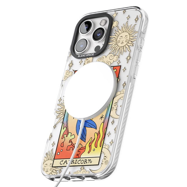 iPhone 16 Pro Max Celestial Zodiac - Capricorn Black Impact Phone Case + Magsafe