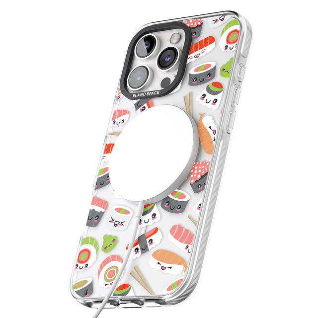 iPhone 16 Pro Max Kawaii Sushi Mix Black Impact Phone Case