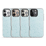 iPhone 16 Pro Max Light Blue Terrazzo Pattern Black Impact Phone Case