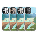 iPhone 16 Pro Max Vintage Travel Poster Norway Black Impact Phone Case