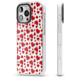 iPhone 16 Pro Max Sketched Heart Pattern Black Impact Phone Case