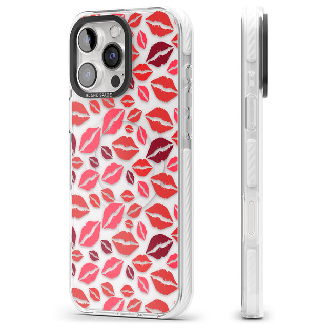 iPhone 16 Pro Max Lips Pattern Black Impact Phone Case