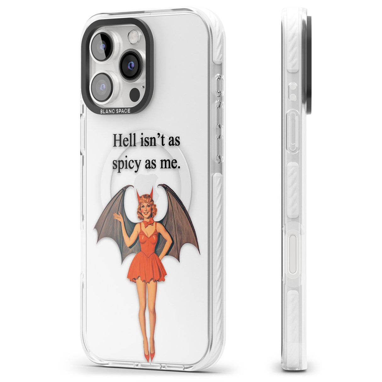 Hell Isn't As Spicy As Me Impact Magsafe Phone Case for iPhone 16 Pro, iPhone 16 Pro Max