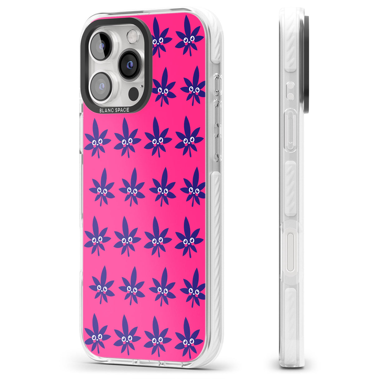 iPhone 16 Pro Max Pink Sativa Black Impact Phone Case