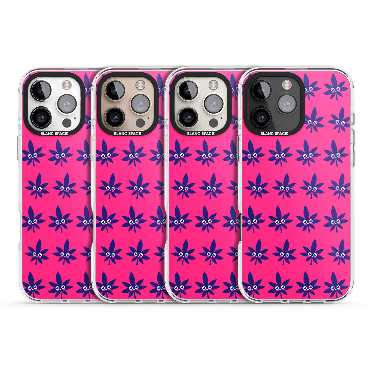 iPhone 16 Pro Max Pink Sativa Black Impact Phone Case