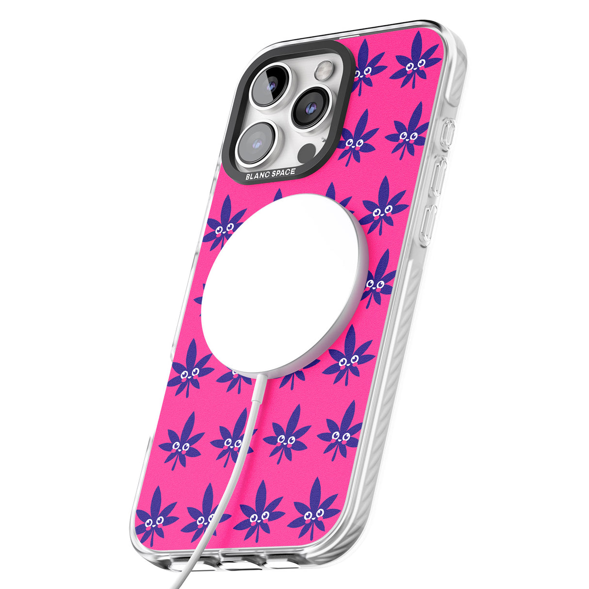 iPhone 16 Pro Max Pink Sativa Black Impact Phone Case