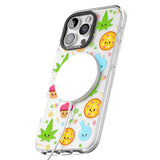 iPhone 16 Pro Max Kawaii Weed Pattern Black Impact Phone Case