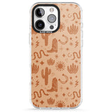 iPhone 16 Pro Max Wild West Pattern Black Impact Phone Case