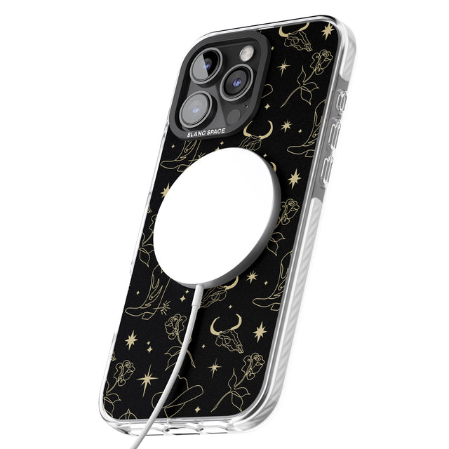 iPhone 16 Pro Max Celestial West Pattern Black Impact Phone Case