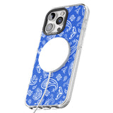 iPhone 16 Pro Max Blue Bandana Black Impact Phone Case