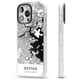 iPhone 16 Pro Max Map of Boston, Massachusetts Black Impact Phone Case