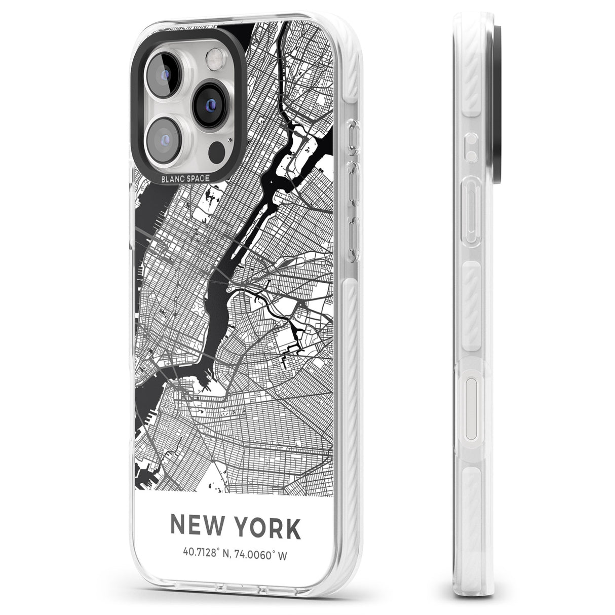 iPhone 16 Pro Max Map of New York, New York Black Impact Phone Case