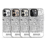 iPhone 16 Pro Max Map of Denver, Colorado Black Impact Phone Case