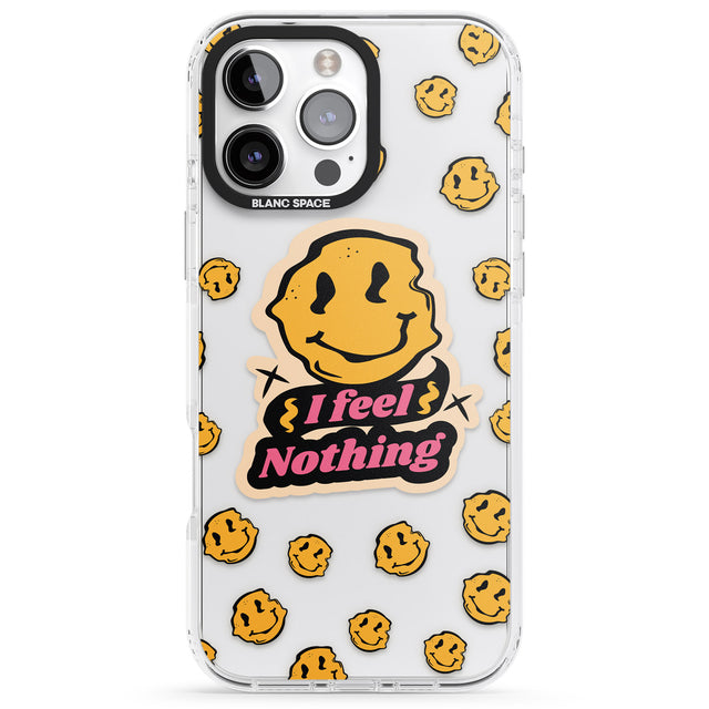 iPhone 16 Pro Max I feel nothing (Clear) Black Impact Phone Case