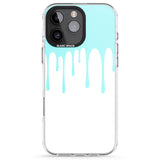 iPhone 16 Pro Max Melted Effect: Teal & White Black Impact Phone Case