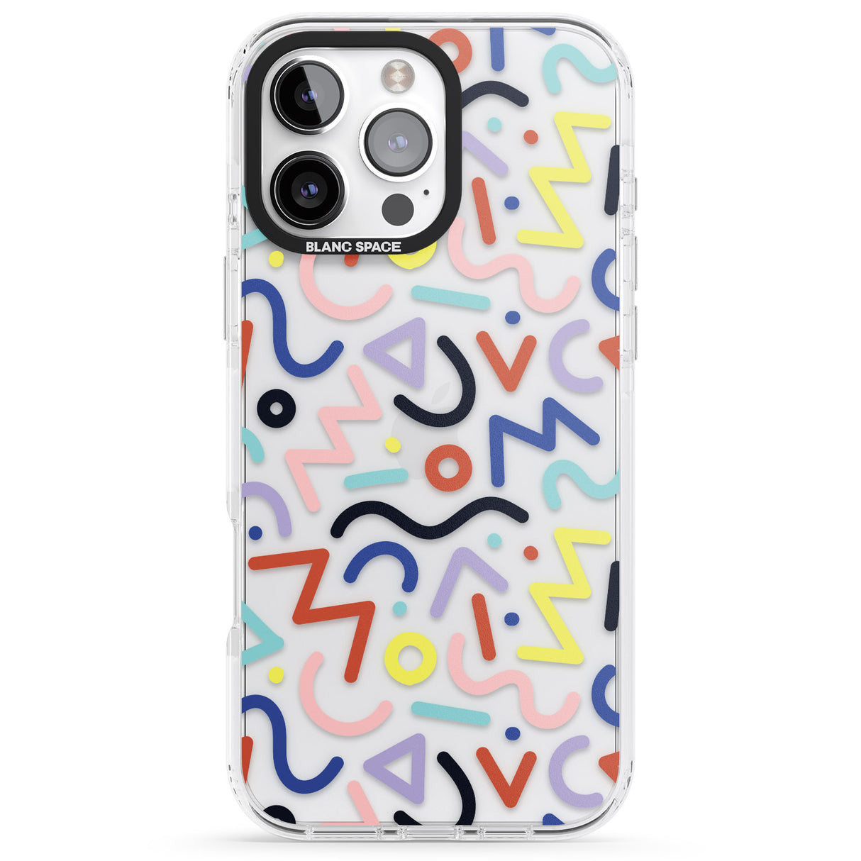 Colourful Squiggles Memphis Retro Pattern Design