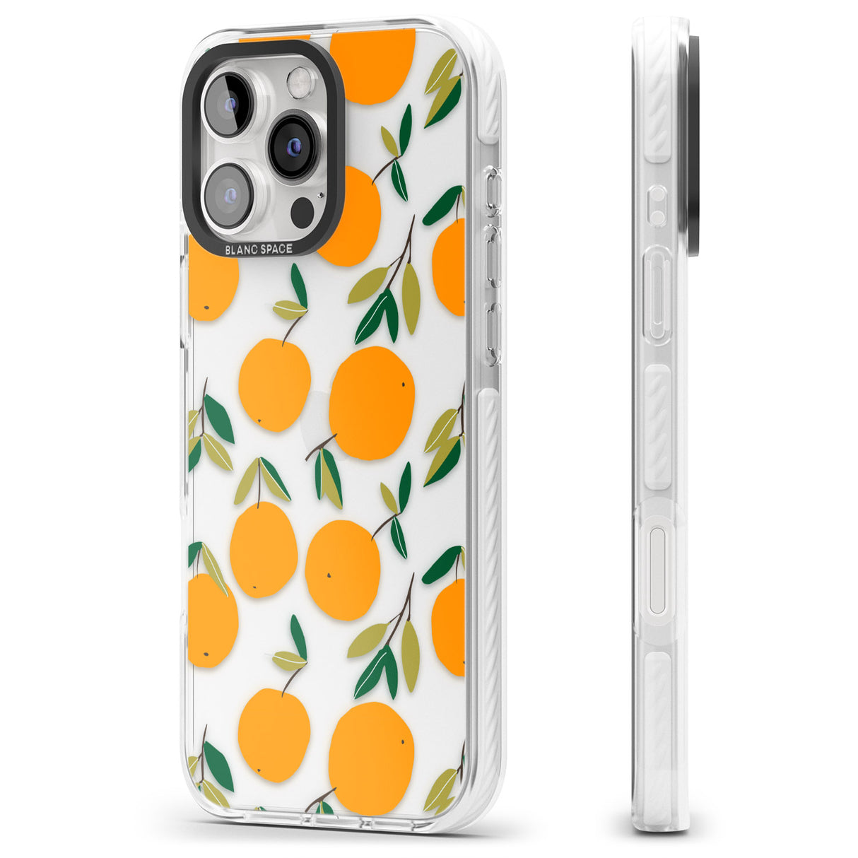 iPhone 16 Pro Max Oranges Pattern Black Impact Phone Case