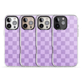 iPhone 16 Pro Max LILAC CHECKERED Black Impact Phone Case + Magsafe