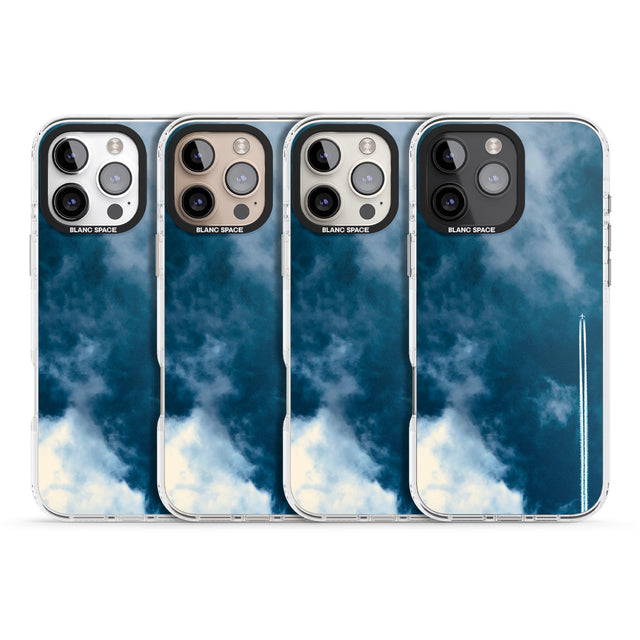 iPhone 16 Pro Max Plane in Cloudy Sky Photograph Black Impact Phone Case