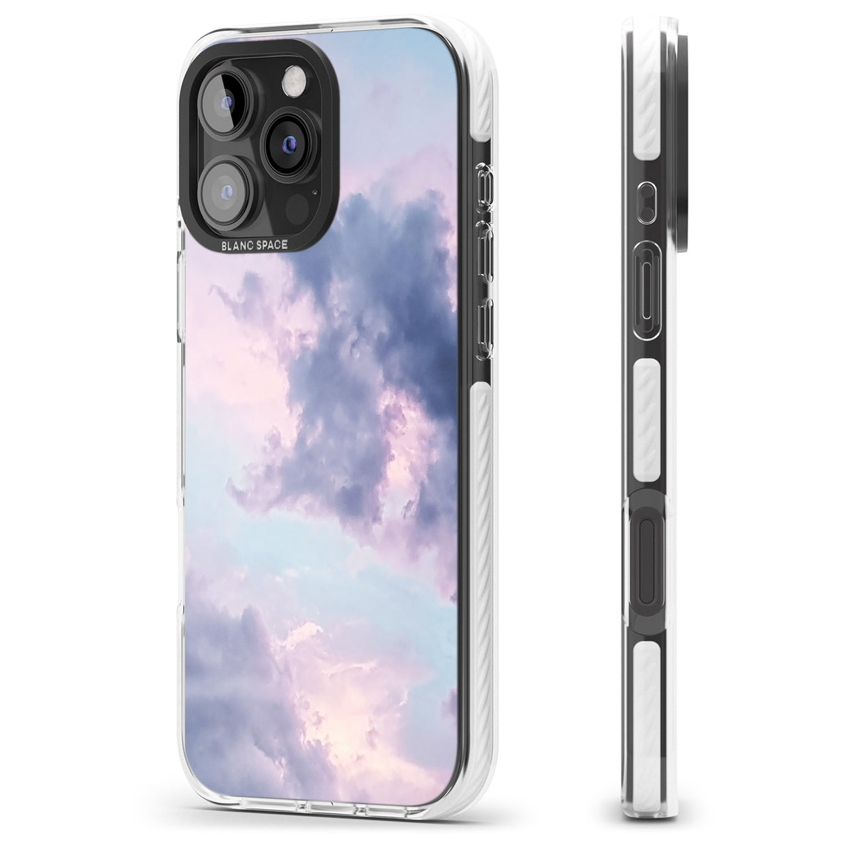 iPhone 16 Pro Max Purple Clouds Photograph Black Impact Phone Case