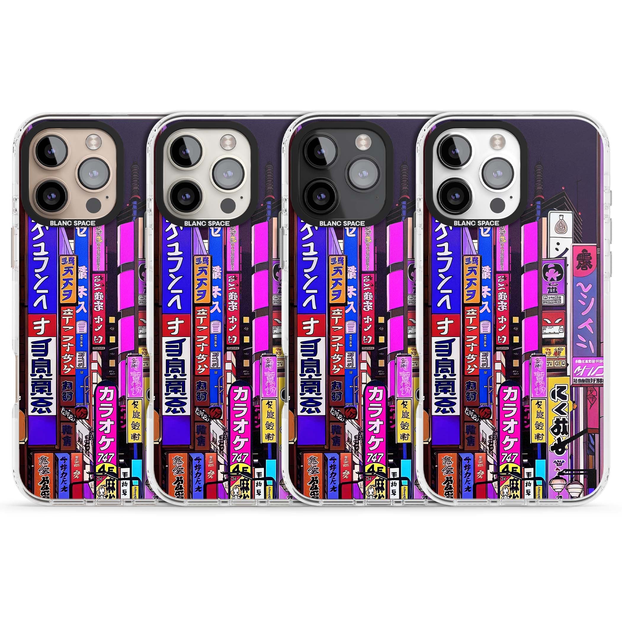 NEON NIGHT anime iPhone case | Clear Impact case for iPhone 16 Pro, iPhone 16 Pro Max