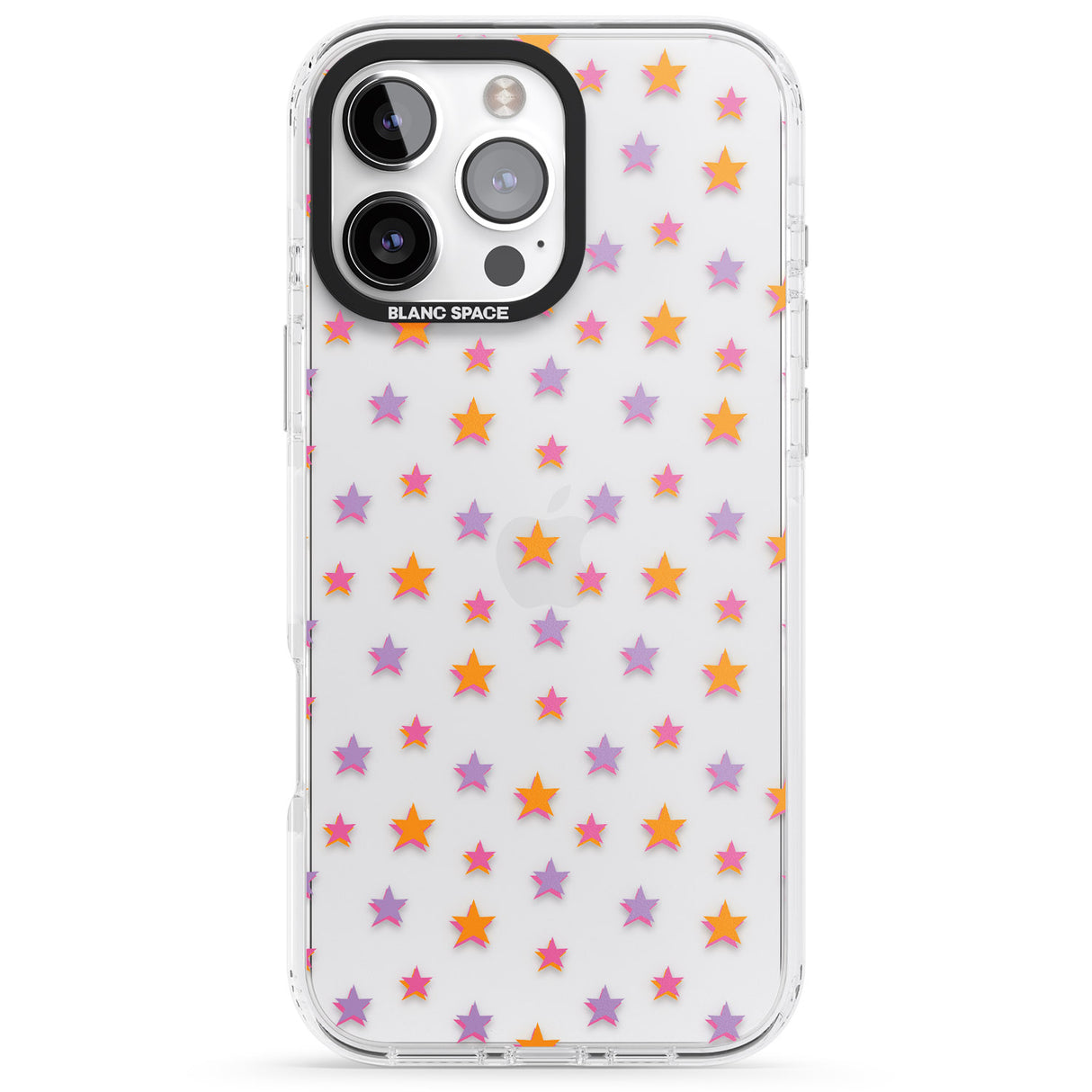 iPhone 16 Pro Max Spangling Stars Pattern Black Impact Phone Case