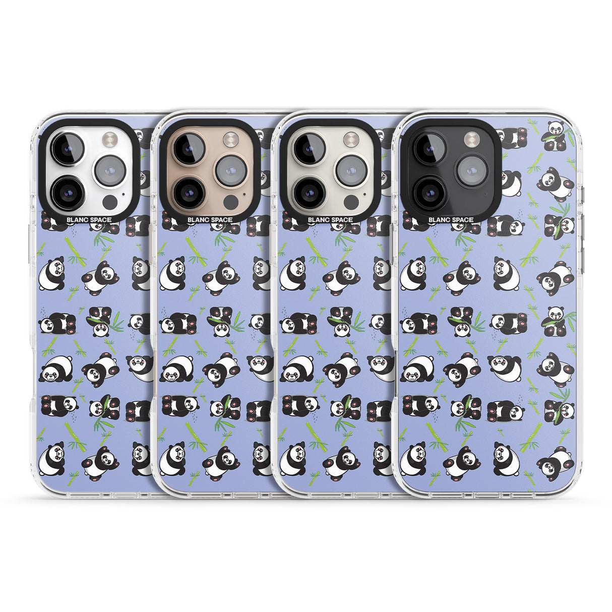 iPhone 16 Pro Max Panda Pattern Black Impact Phone Case