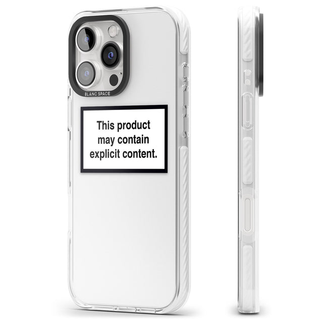 iPhone 16 Pro Max Contains Explicit Content Black Impact Phone Case