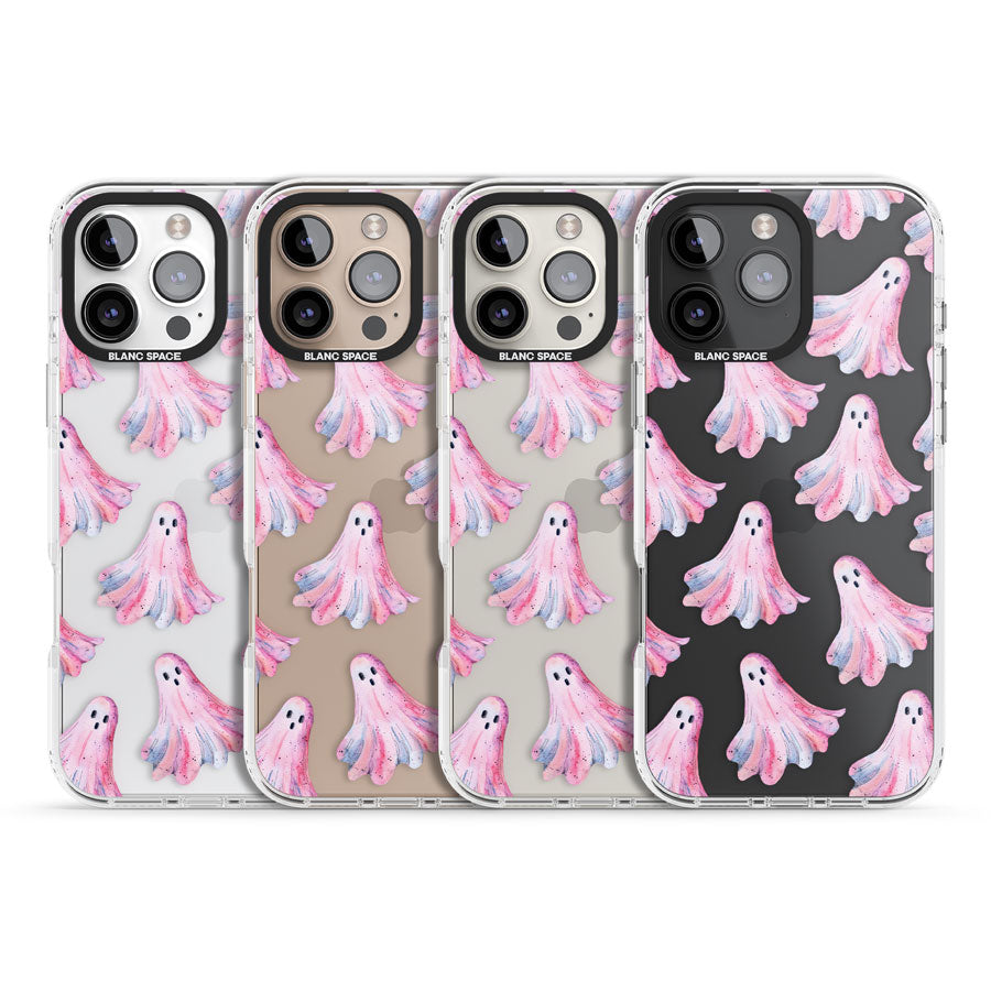 Pink Ghosts Impact Phone Case for iPhone 16 Pro, iPhone 16 Pro Max