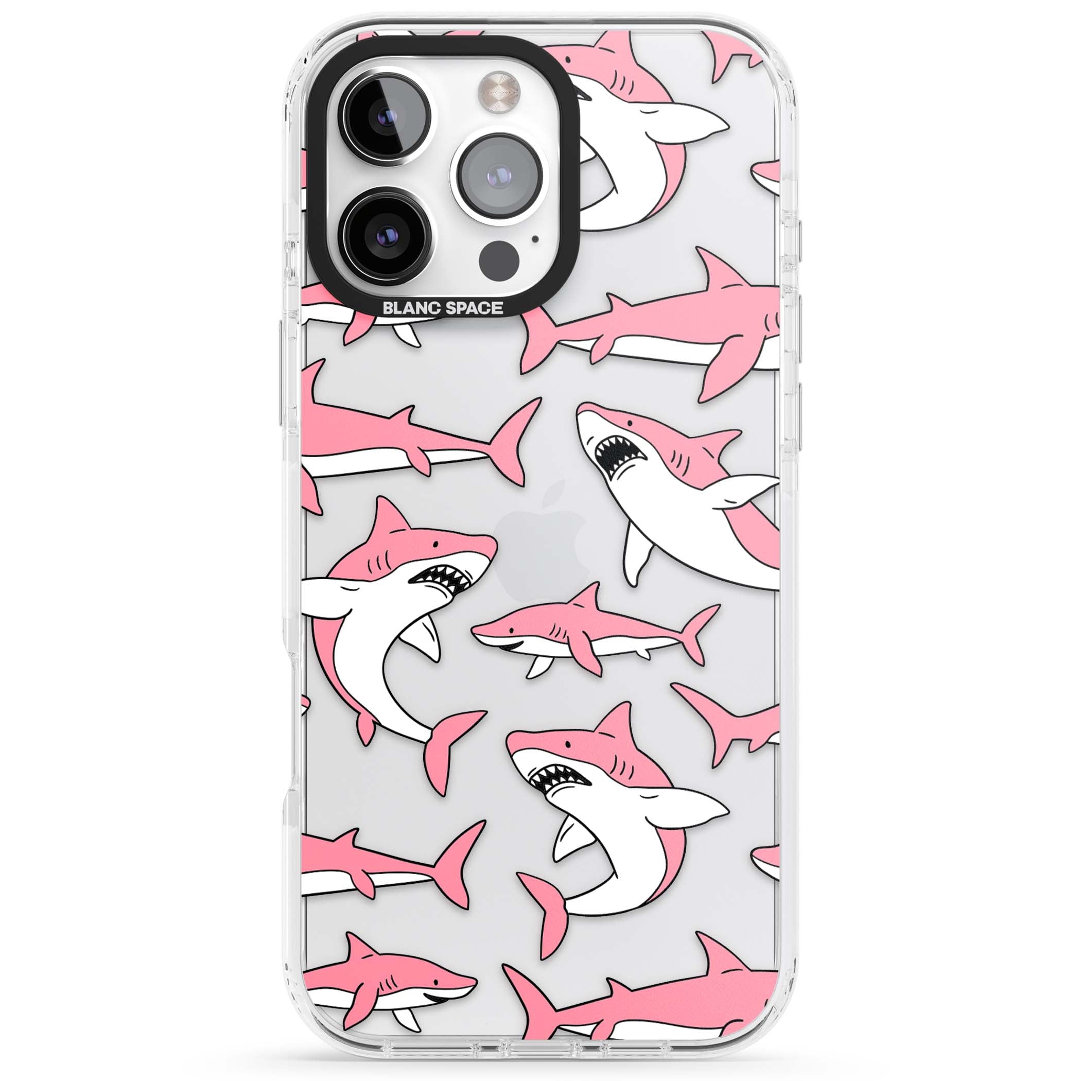 Bubblegum Sharks for her iPhone case | Clear Impact case for iPhone 16 Pro, iPhone 16 Pro Max