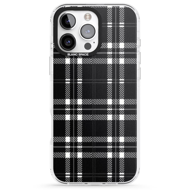 iPhone 16 Pro Max Divine Black Plaid Black Impact Phone Case