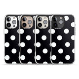 iPhone 16 Pro Max Chic Black Polka Dot Black Impact Phone Case