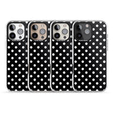 iPhone 16 Pro Max Designer Chic Black Polka Dot Black Impact Phone Case