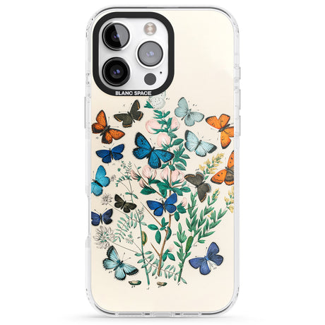 iPhone 16 Pro Max European Butterflies Black Impact Phone Case